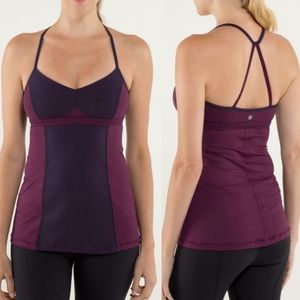 Lululemon Bend & Flow Tank in Hyper Stripe Plum, 6